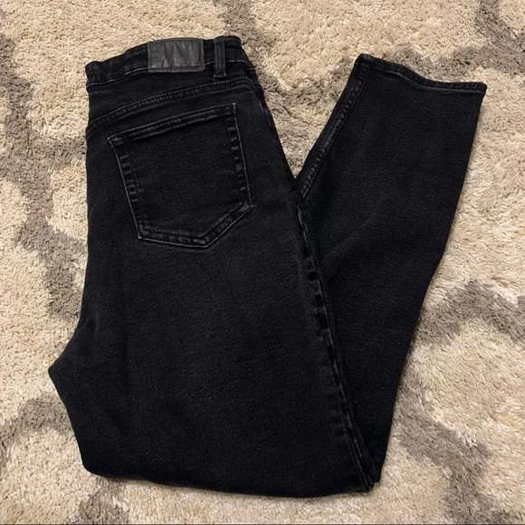 Zara Black Denim Skinny Jeans size US 10